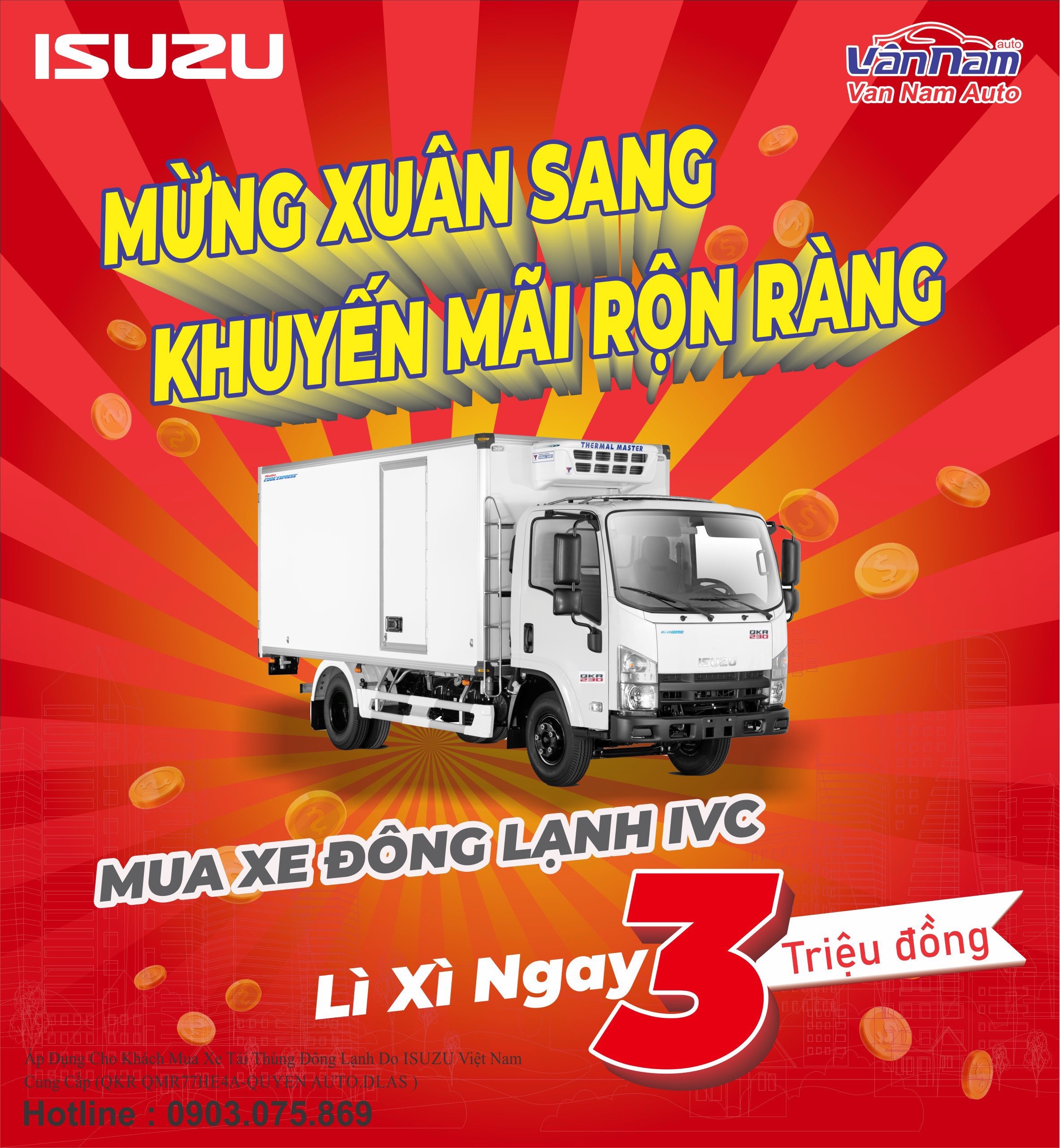Xe chuyển vận isuzu thùng Đông Lạnh QKR270 đầu vuông ISUZU GIẢI PHÓNG #43 Xe chuyển vận isuzu thùng Đông Lạnh QKR270 đầu vuông ISUZU GIẢI PHÓNG